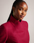 RYTAA-Outerwear-Formed from a sumptuous blend of wool and cashmere, the RYTAA coat will cocoon you in a layer of luxury. Featuring a high neck and waist tie belt, it helps you beat the elements in serious style. Wool-cashmere blend Wrap front Wait belt included Button fastening Hardware detailing at belt and collar Printed lining Our model is 5'9"/ 1.75m and wears a Ted size 2- Ted Baker Romania